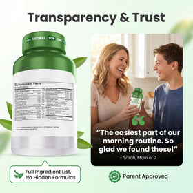 Herbtonics Vitamines Multivitamines Complètes pour Adolescents 60 Capsules sur une table