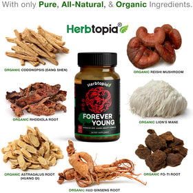 Herbtopia Complément Alimentaire Adaptogène étiquette et ingrédients