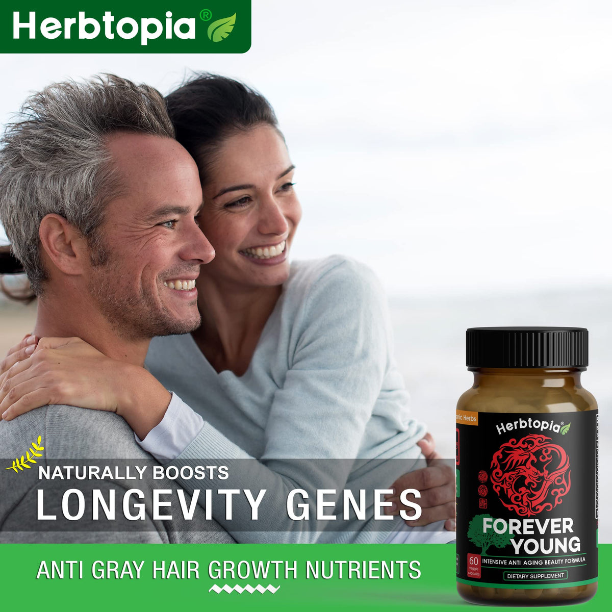 Herbtopia Complément Alimentaire Adaptogène gélules avec des herbes