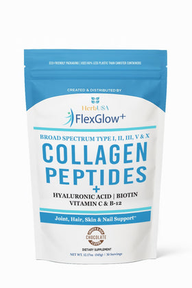 HerbUSA FlexGlow+ Peptides de Collagène 6 900mg emballage avant