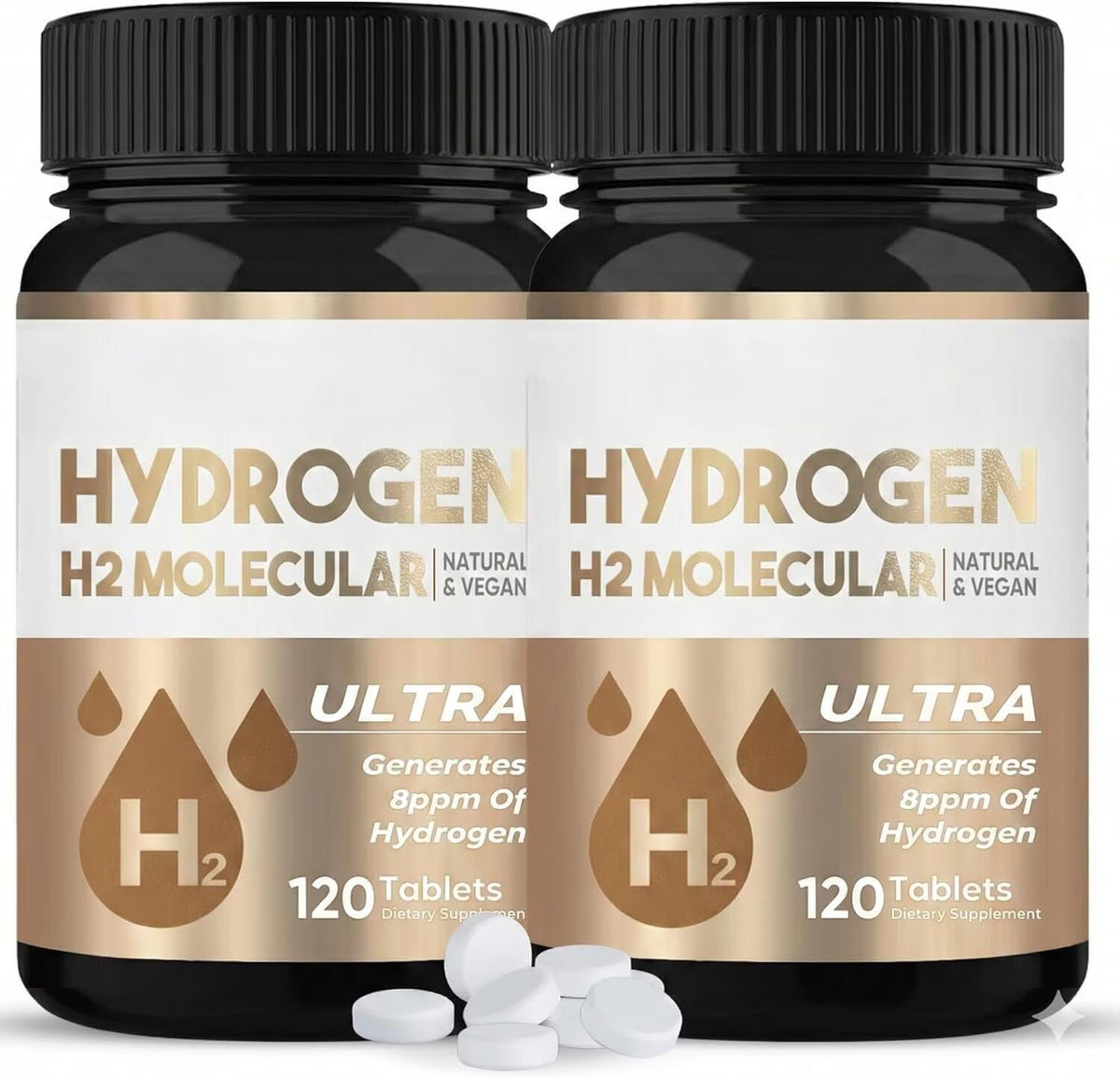 HerbX Tablettes d'Eau Hydrogène 240 Comprimés - Vue de l'emballage
