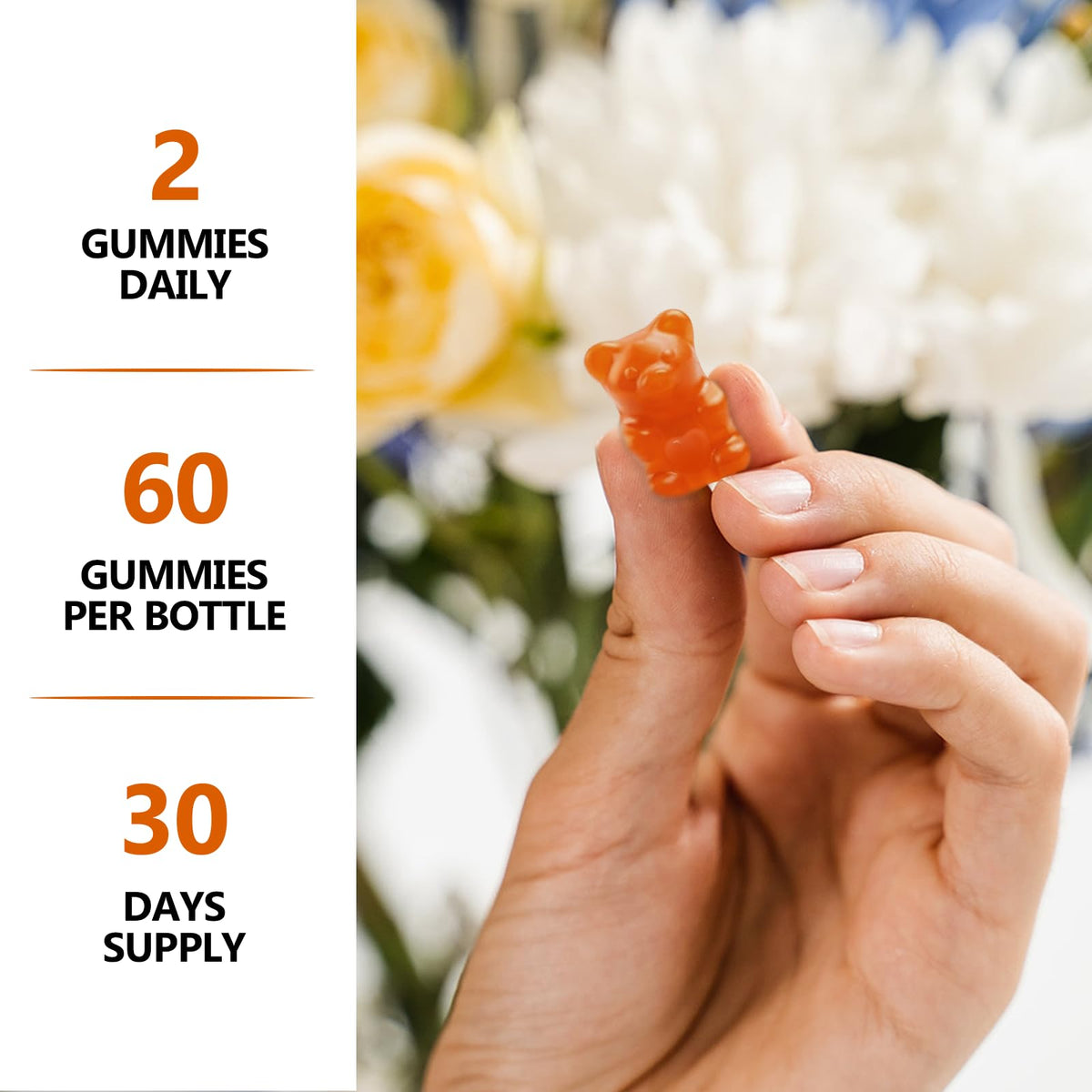 HFELIZ Choline Gummies 60 Comp. arrière de l'emballage