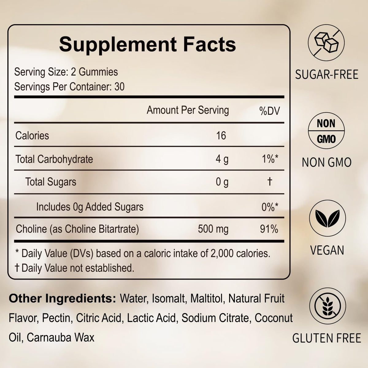 HFELIZ Choline Gummies 60 Comp. présentation des gummies