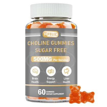 HFELIZ Choline Gummies 60 Comp. vue de face avec emballage