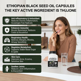 HIDLY Capsules d'Huile de Graines Noires 90 Softgels avec étiquette