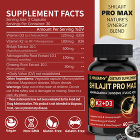HIILEATHY Shilajit 500mg boîte avec vue latérale