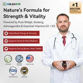HIILEATHY Shilajit capsules avec étiquetage