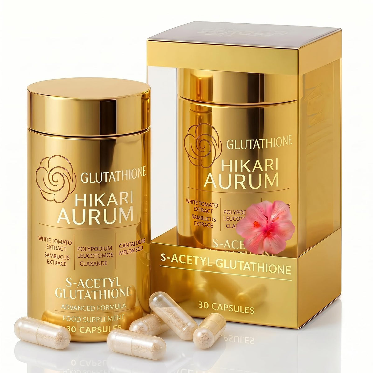 Hikari Aurum Glutathione Capsule boîte avant vue