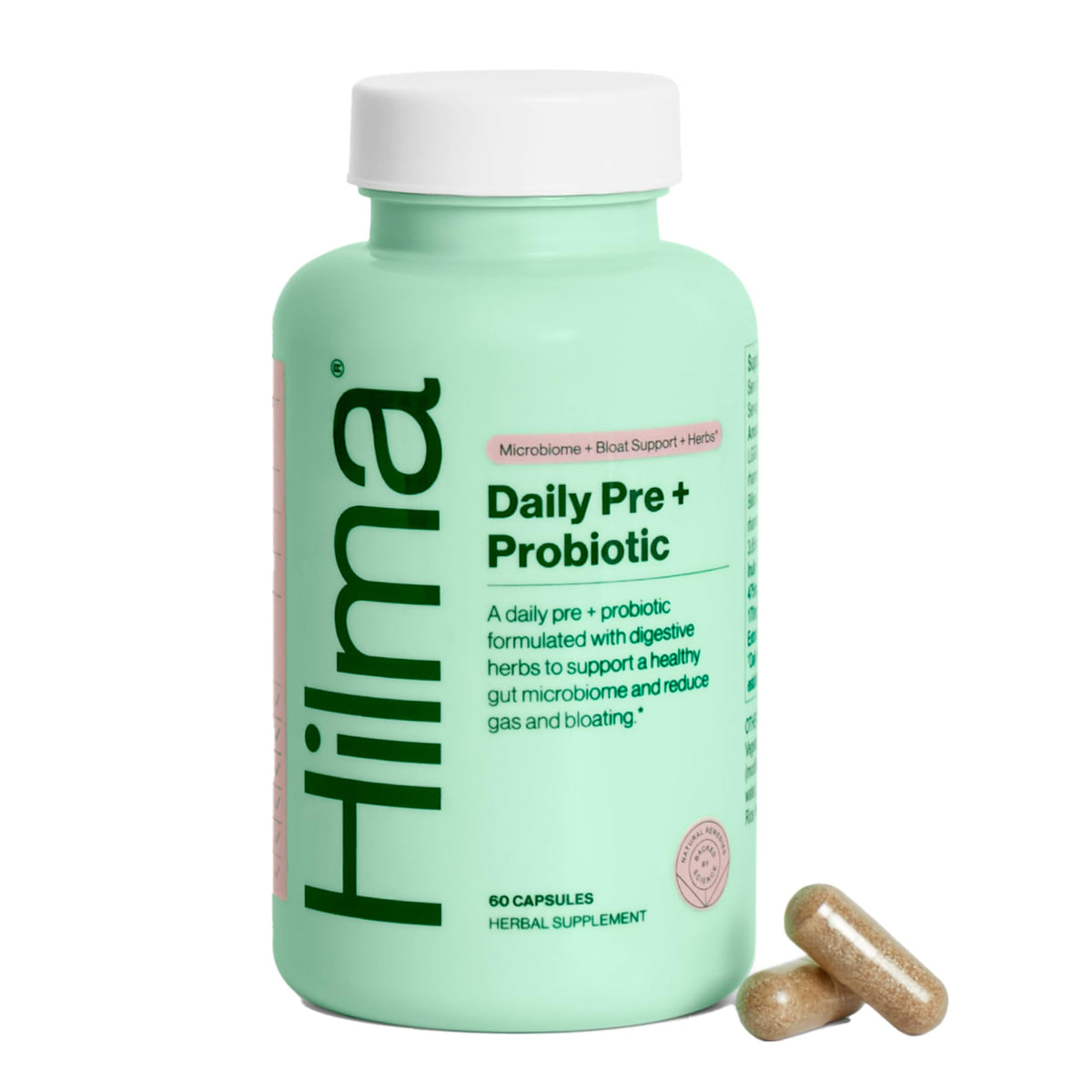 Hilma Pré et Probiotique 60 capsules végétaliennes, vue de face