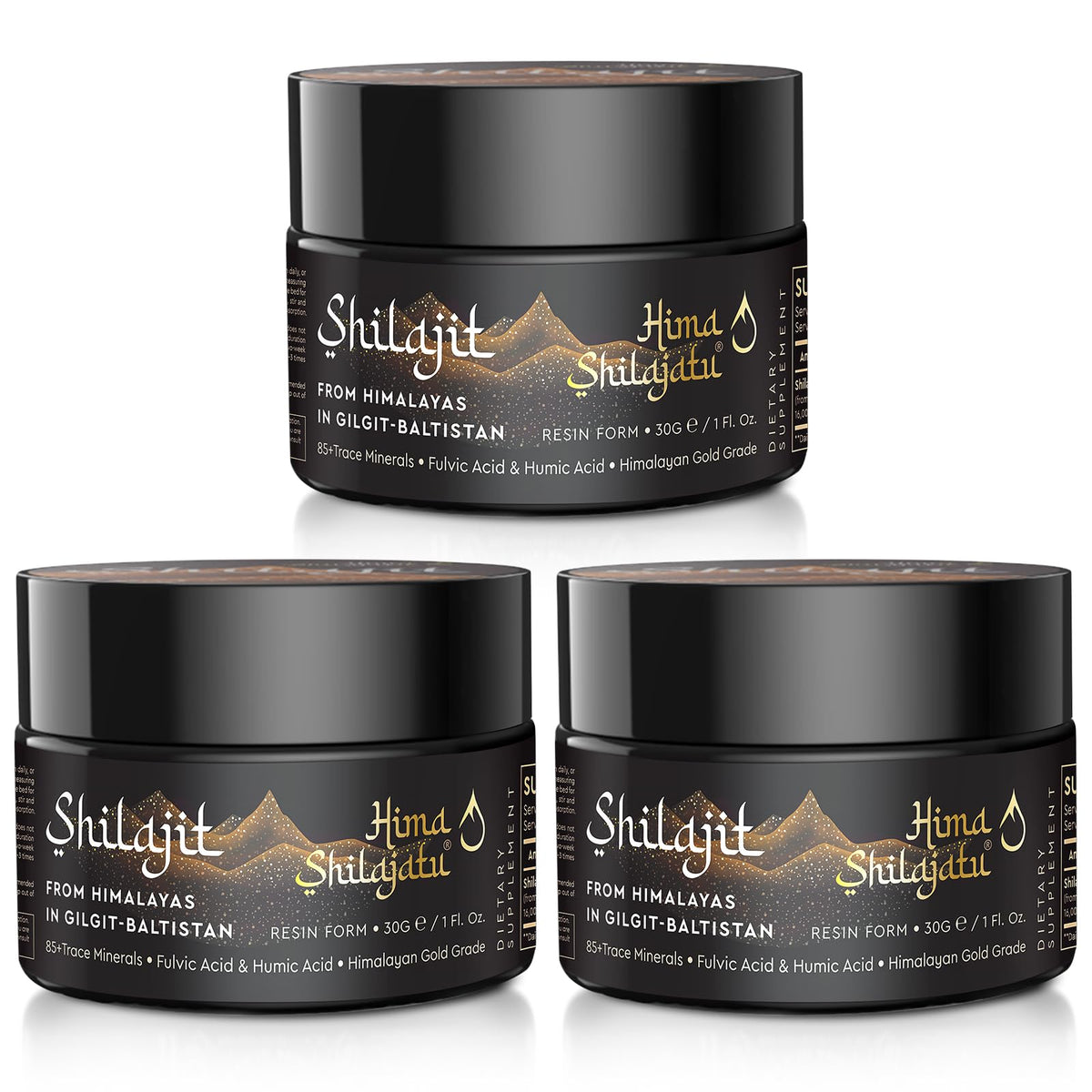 Hima Shilajatu résine de shilajit organique pure en pot