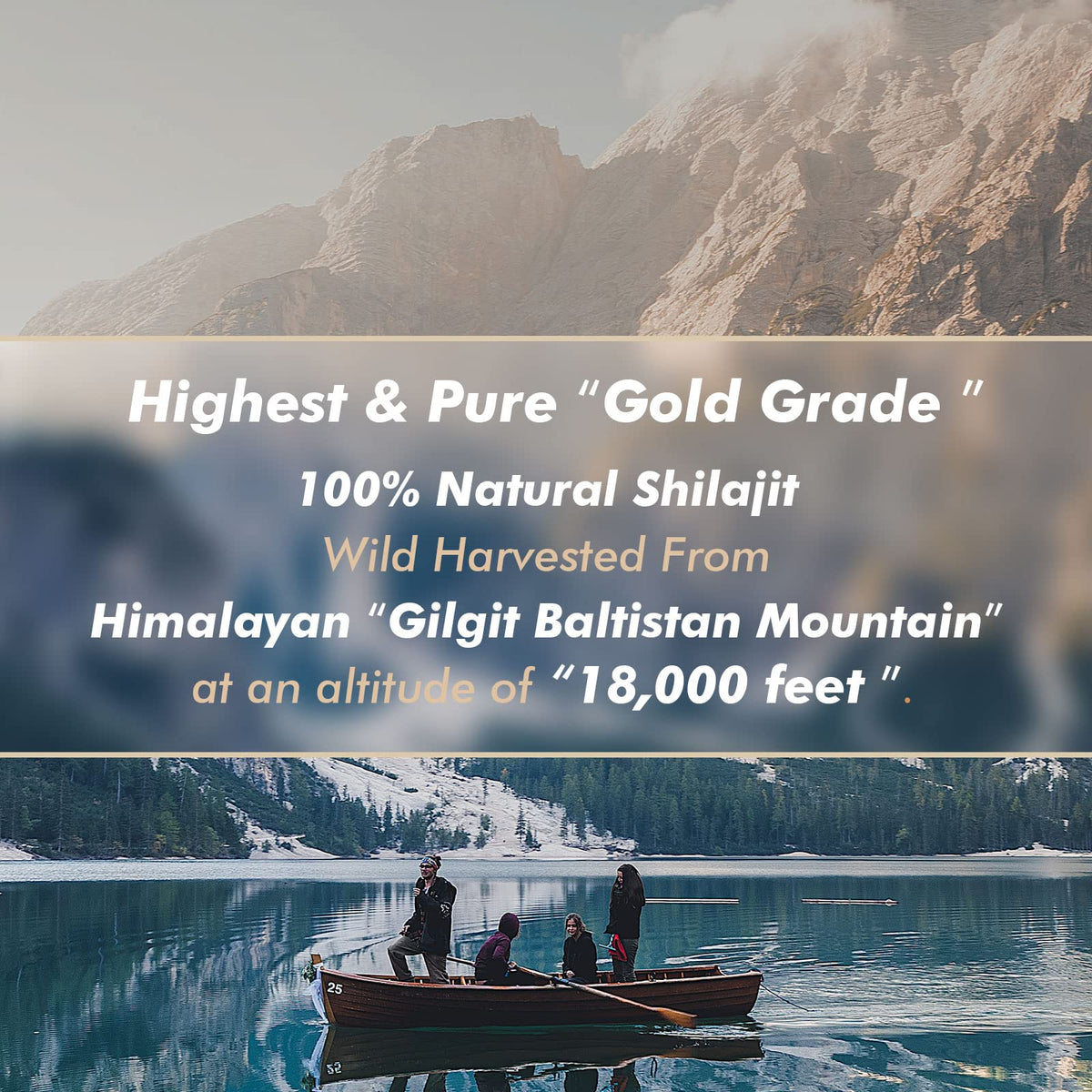 Hima Shilajatu résine de shilajit sur une table en bois
