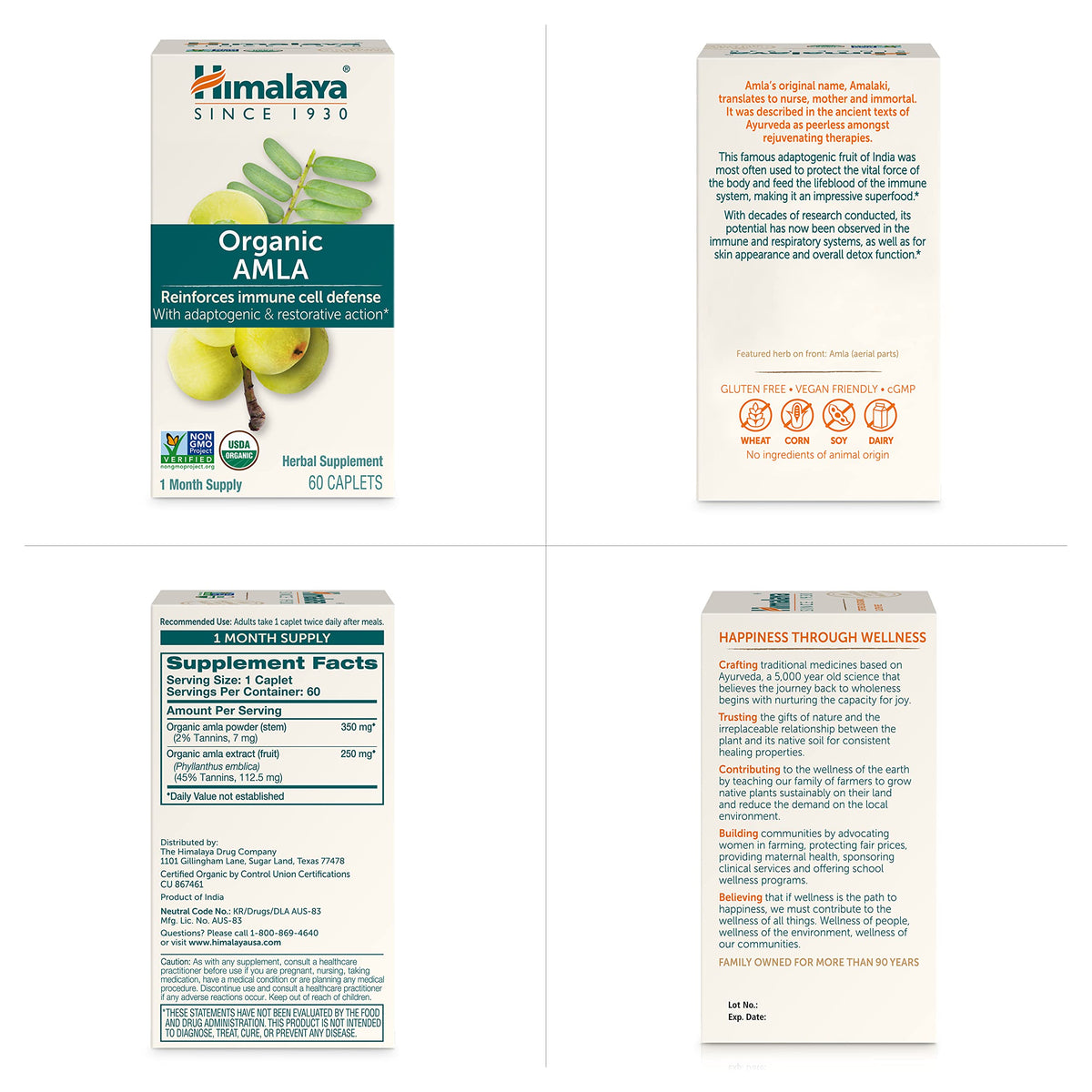 Himalaya Amla Bio 1200 mg 60 comprimés avec des herbes ayurvédiques