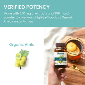 Himalaya Amla Bio 1200 mg 60 comprimés sur une table