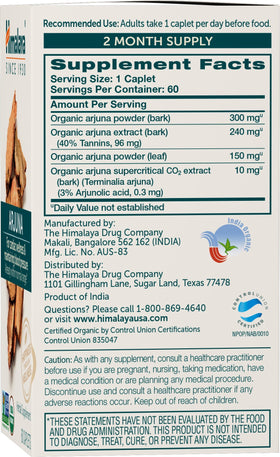 Himalaya Arjuna Capsules 700 mg emballage et contenu