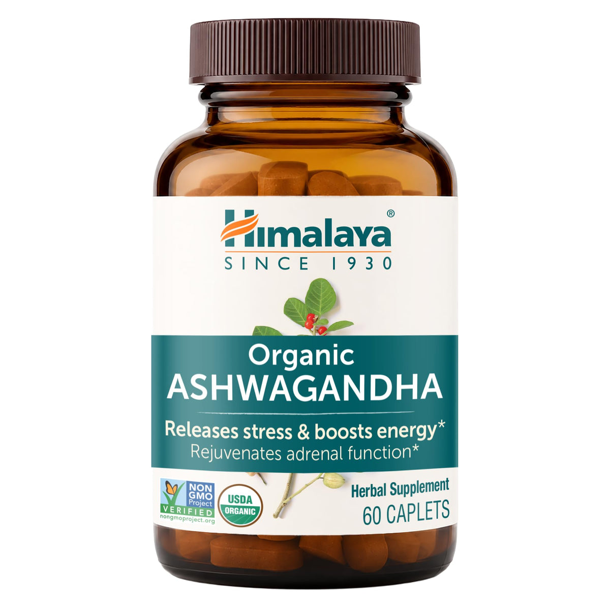 Himalaya Ashwagandha Racine Bio 670 mg 60 comprimés vue avant