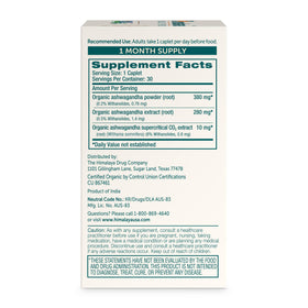 Himalaya Ashwagandha racine bio 670 mg avec des ingrédients naturels