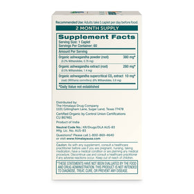 Himalaya Ashwagandha Racine Bio 670 mg ingrédients
