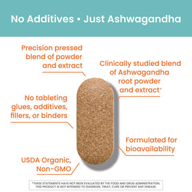 Himalaya Ashwagandha Racine Bio comprimés sur une table
