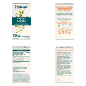 Himalaya Bacopa Monnieri 750 mg sur fond naturel