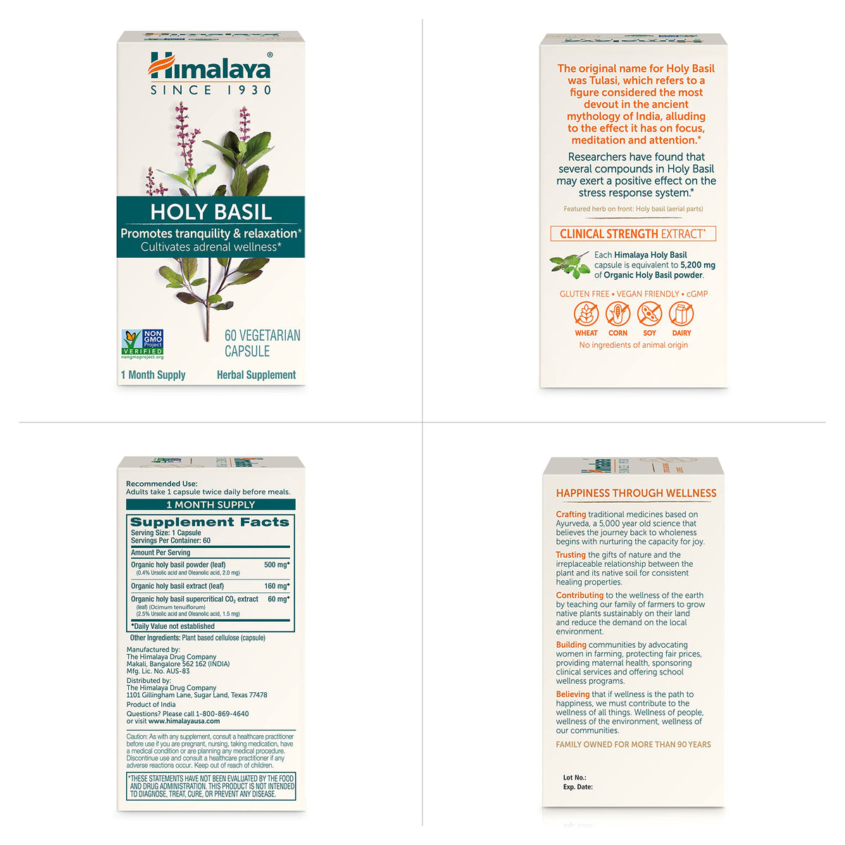 Himalaya Basilic Sacré 720mg 60 Capsules en mode de vie