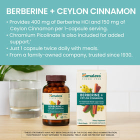Himalaya Berberine capsules sur fond blanc