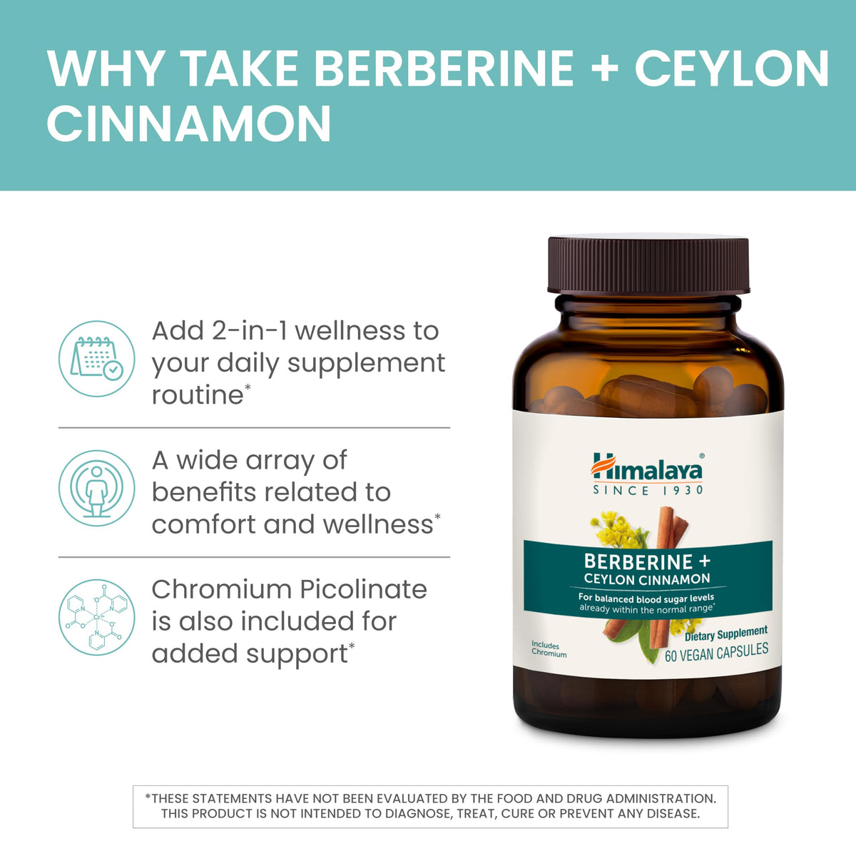 Himalaya Berberine étiquette du produit avec ingrédients