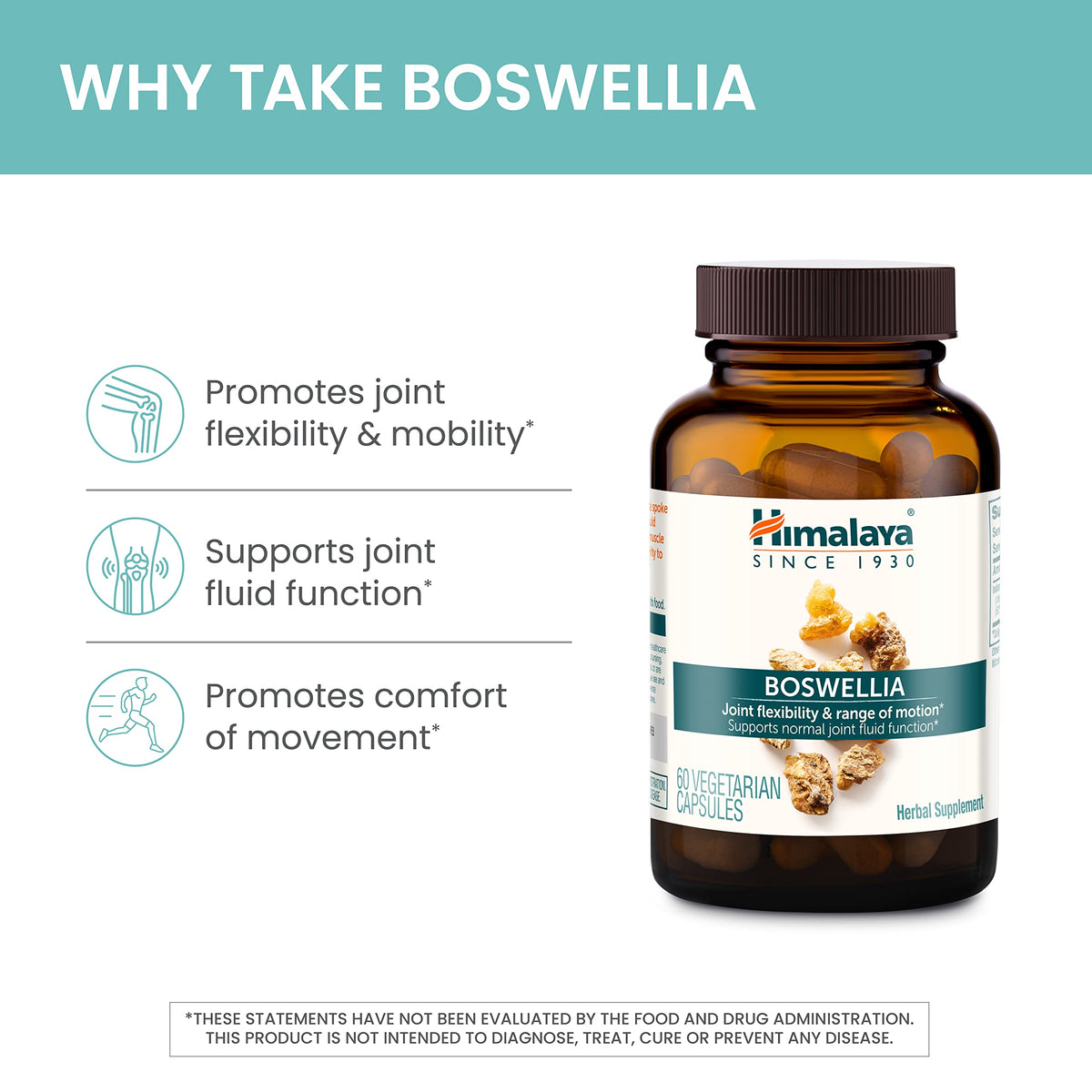 Himalaya Boswellia Serrata 250 mg capsules avec étiquette visible