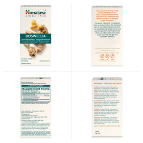 Himalaya capsules Boswellia avec des ingrédients naturels en arrière-plan