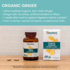 Himalaya Capsules de Racine de Gingembre Bio sur fond blanc