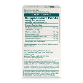 Himalaya Chardon-Marie Capsules 350 mg vue arrière de l'emballage