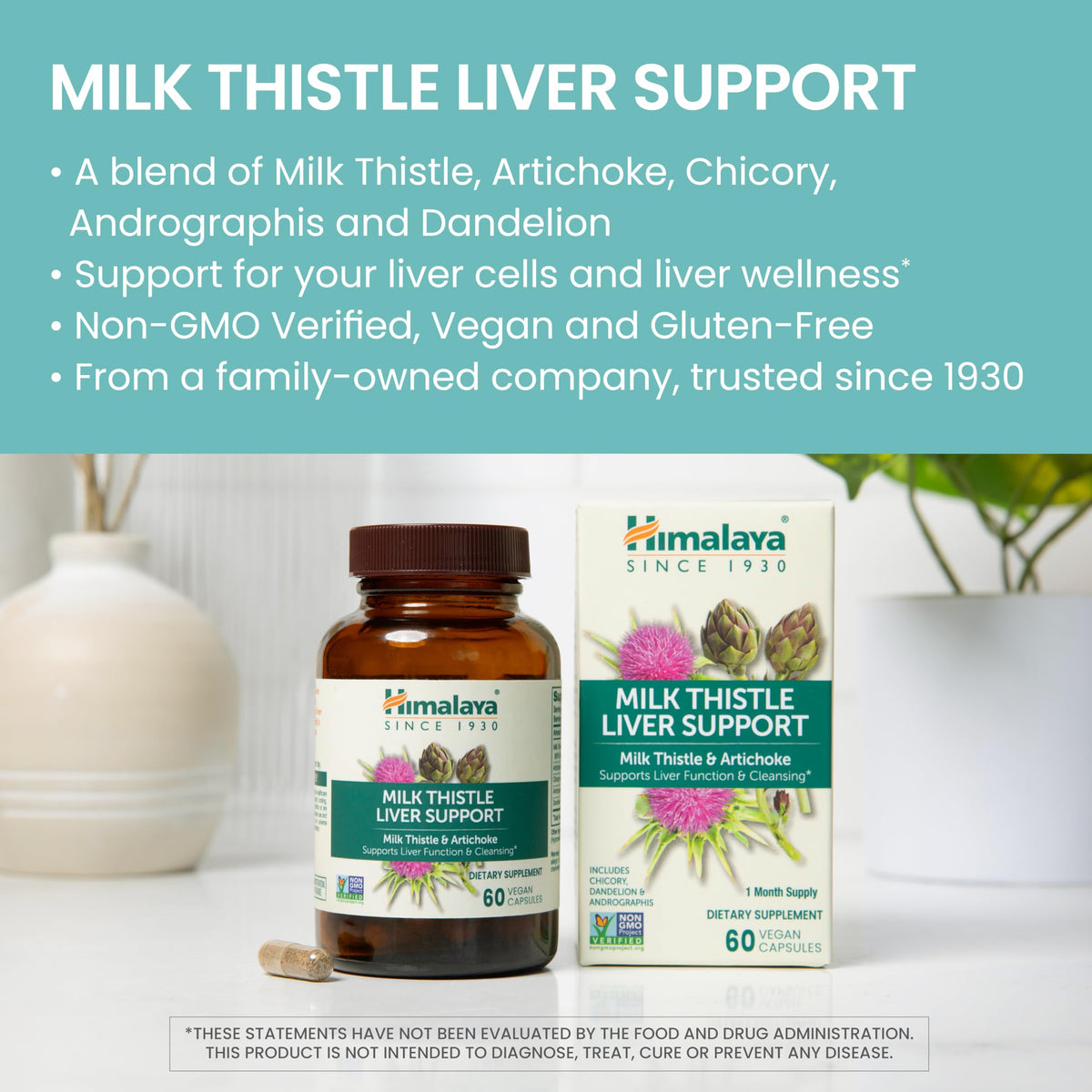 Himalaya Chardon-Marie Capsules 350 mg vue latérale