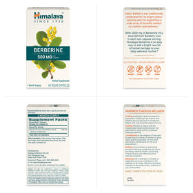 Himalaya Complément Alimentaire Berbérine 60 capsules avec ingrédients