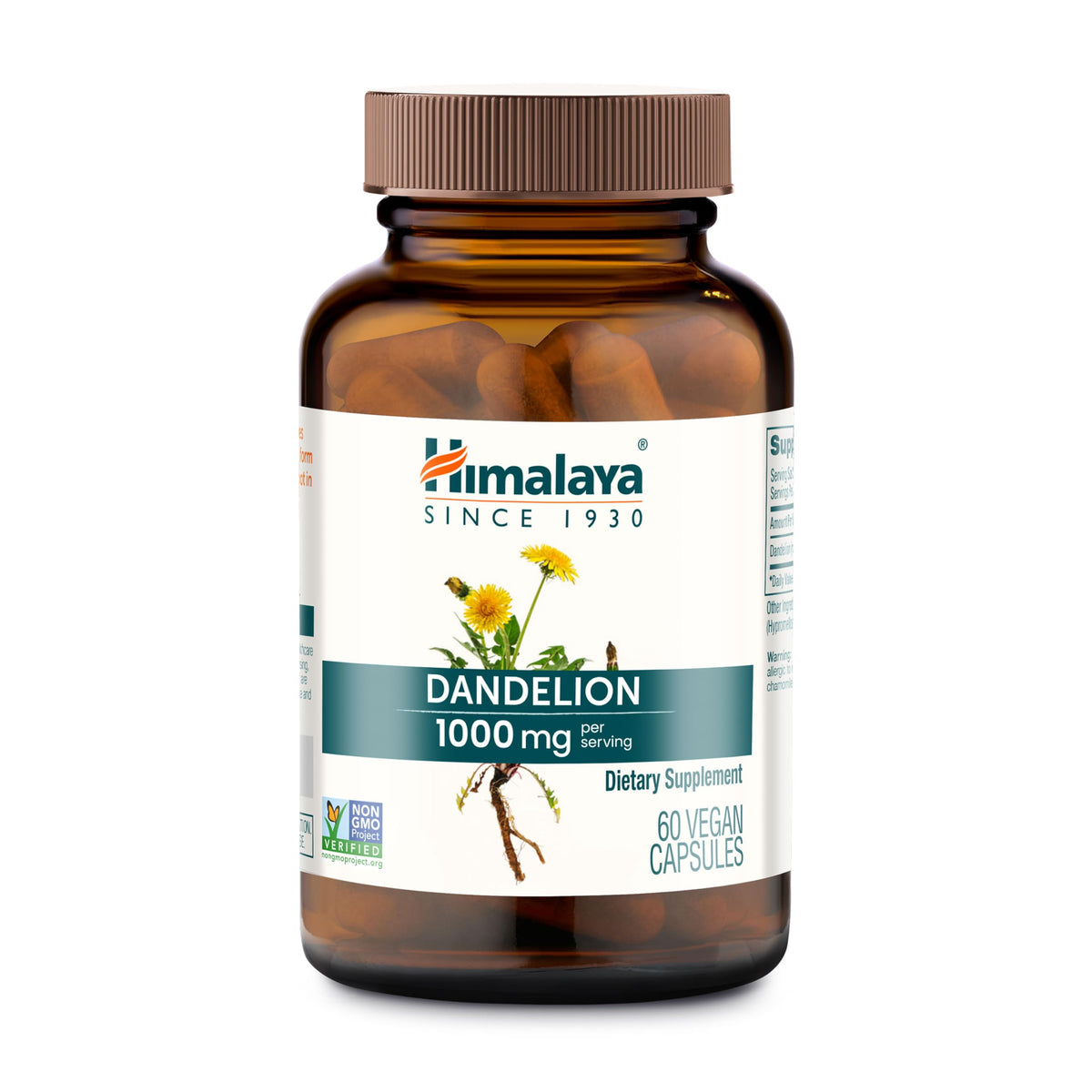 Himalaya Complément Racine de Pissenlit 1000 mg, 60 Capsules vue avant