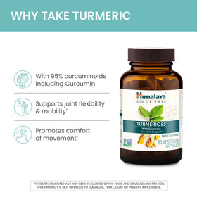 Himalaya Curcuma 95 Curcumine 600 mg 60 capsules - étiquette
