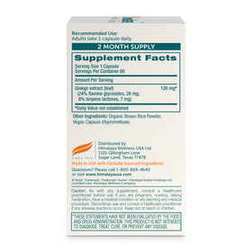 Himalaya Ginkgo Biloba capsules avec bouteille ouverte
