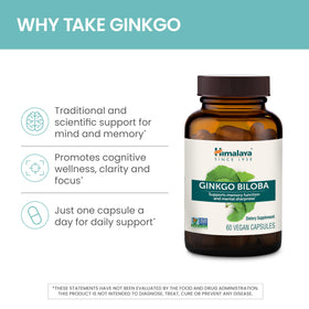 Himalaya Ginkgo Biloba étiquette du produit
