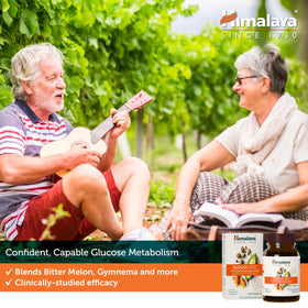 Himalaya GlucoCare 90 capsules arrières montrant les spécifications