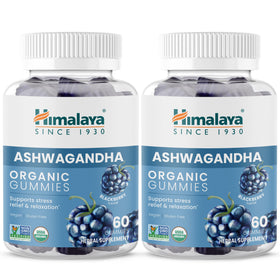 Himalaya Gommes d'Ashwagandha Bio 120 Gummies Saveur Mûre, vue avant