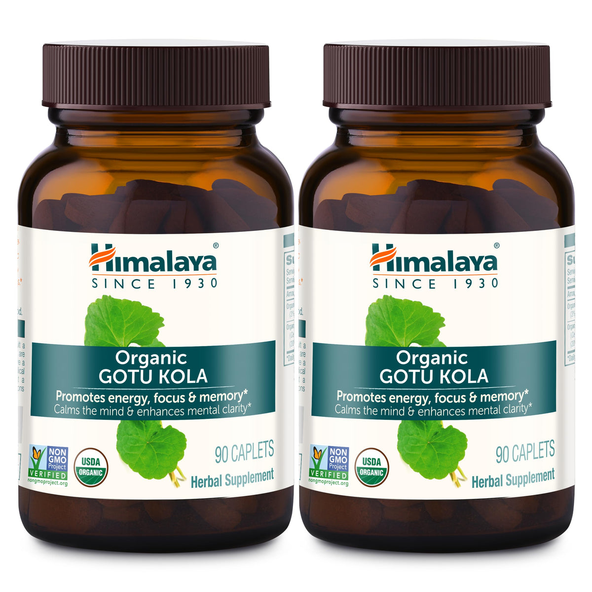 Himalaya Gotu Kola Capsules 650 mg, vue avant du paquet de 90 comprimés