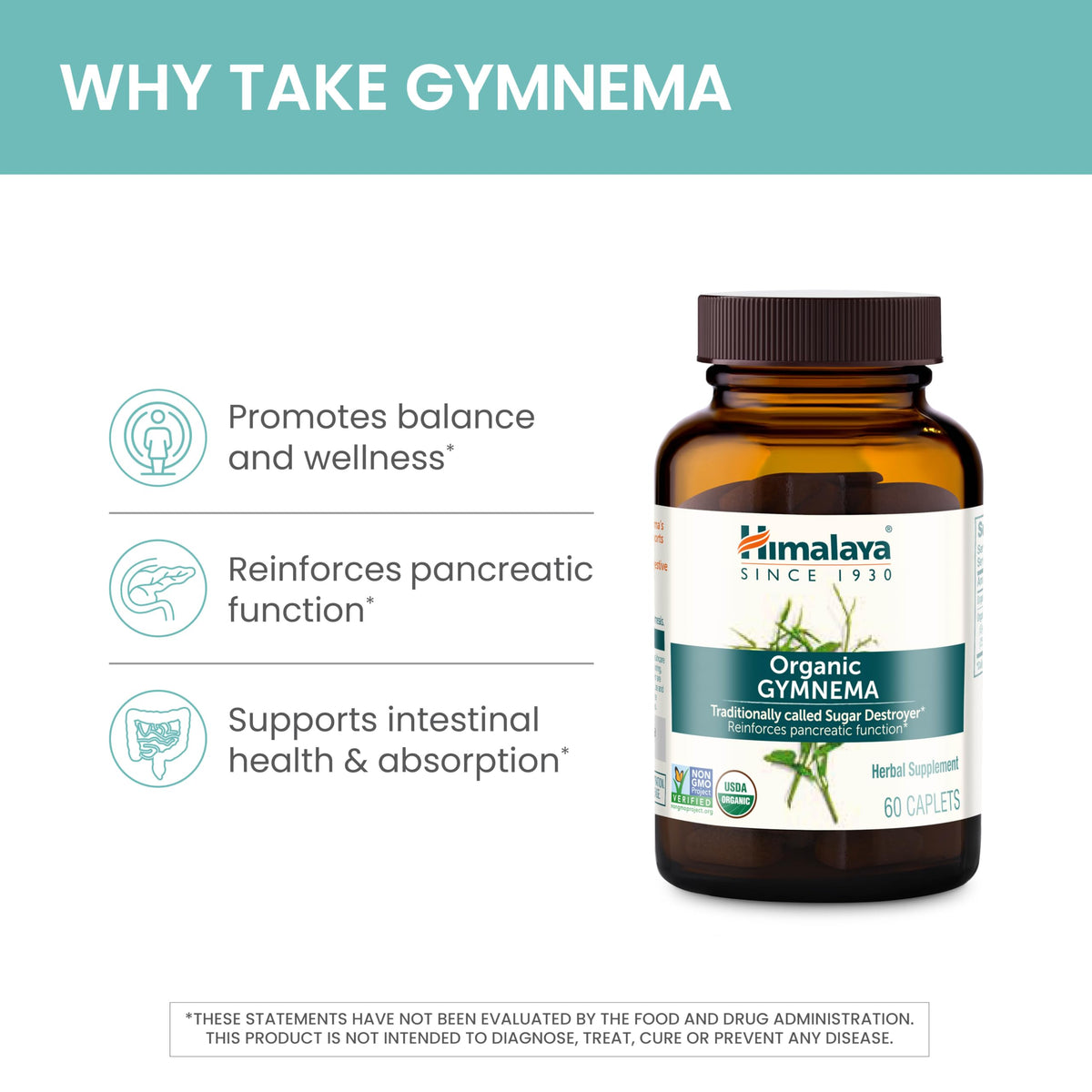 Himalaya Gymnema Sylvestre 700 mg étiquette descriptive