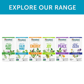 Himalaya Hello Calm Mind flacon ouvert avec capsules