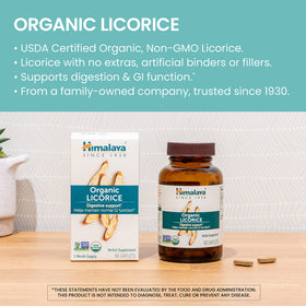 Himalaya Licorice Bio 60 comprimés, étiquette des ingrédients