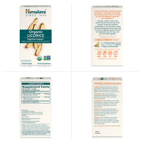 Himalaya Licorice Bio 60 comprimés, vue de côté