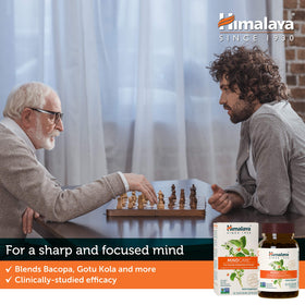 Himalaya MindCare complément cérébral capsules disposées sur une table