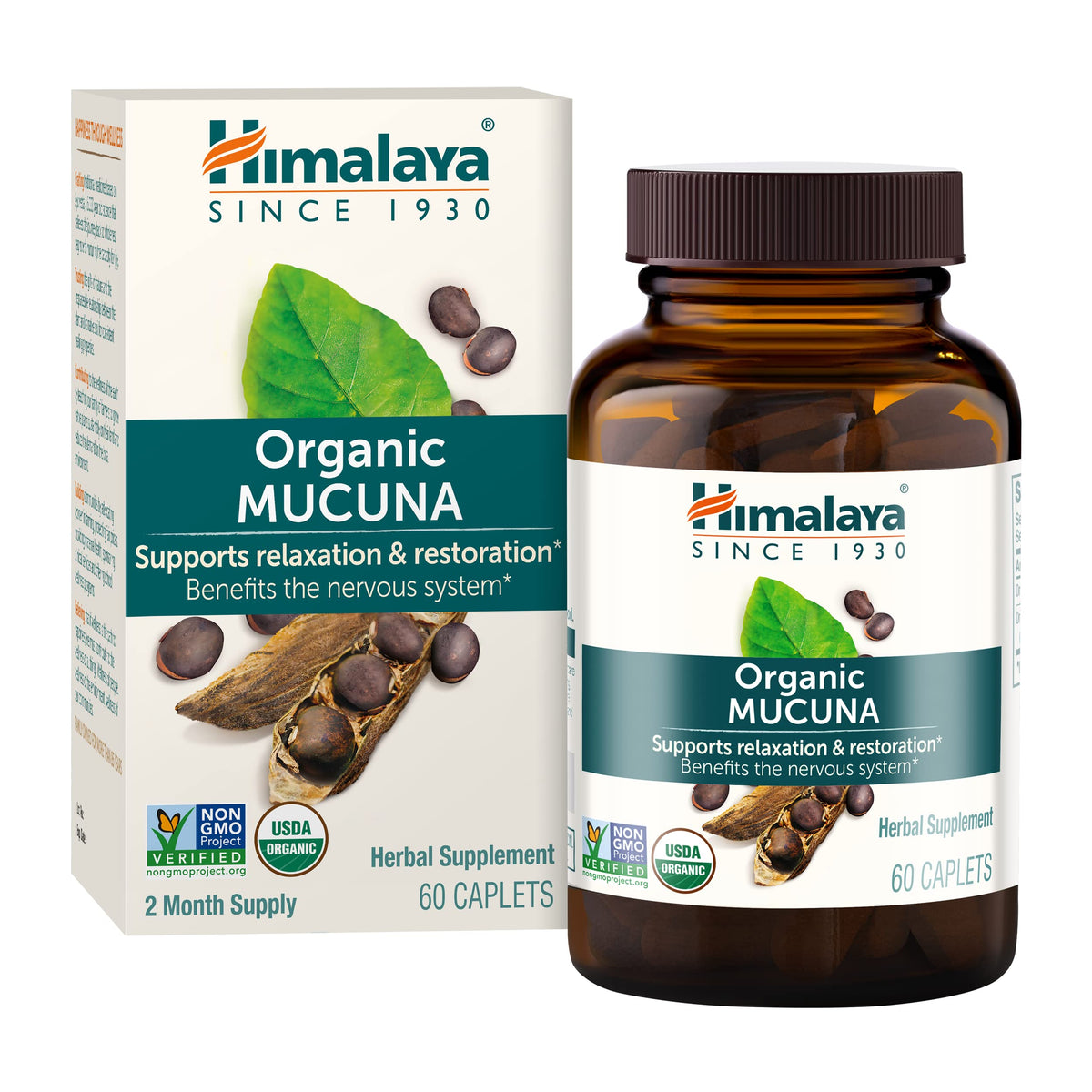 Himalaya Mucuna Pruriens 600mg 60 comprimés végétaux emballage