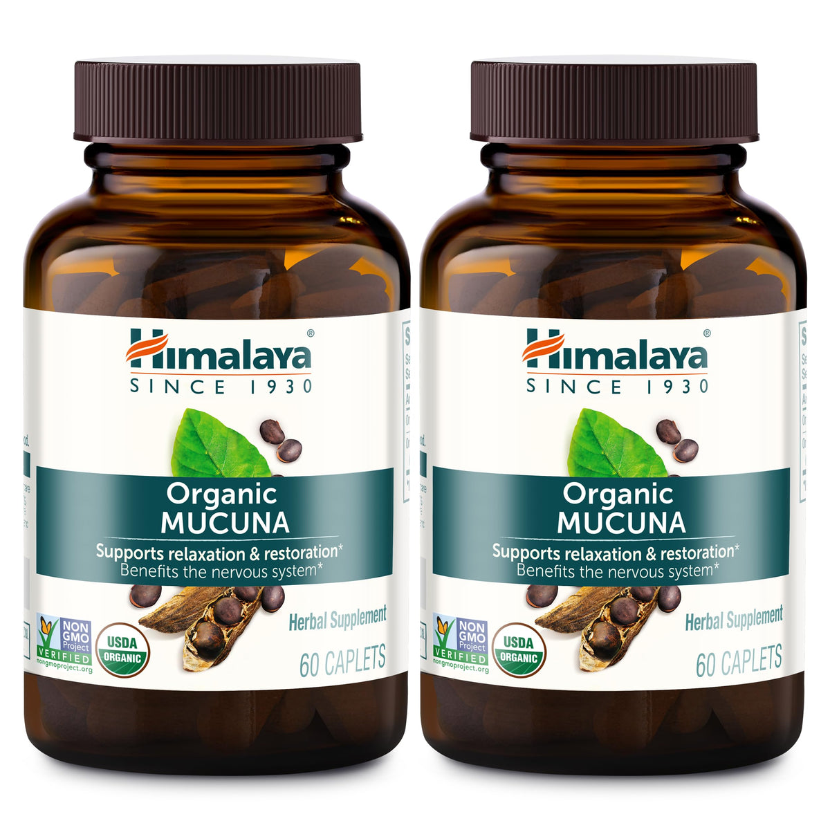 Himalaya Mucuna Pruriens 600mg 60 comprimés végétaux vue de face