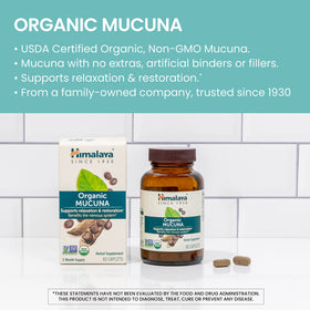 Himalaya Mucuna Pruriens 600mg comprimés végétaux avec des ingrédients