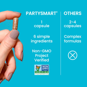 Himalaya PartySmart capsules en gros plan