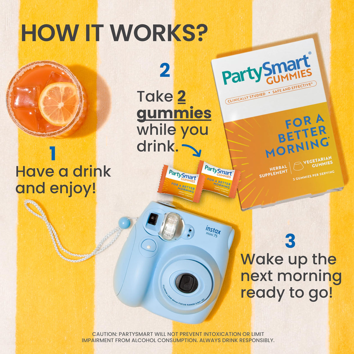 Himalaya PartySmart Gummies en gros plan montrant la texture