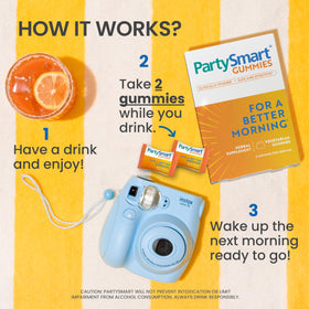 Himalaya PartySmart Gummies en gros plan montrant la texture